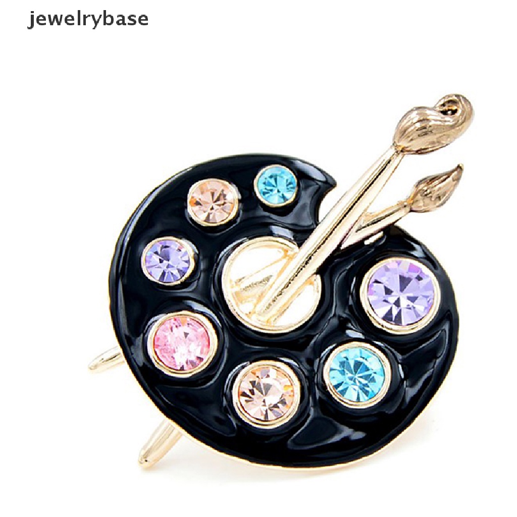 [jewelrybase] Draw Palette Brooch Creative Rhinestone Pins And Brooches Women And Men Pin 2 Co Boutique