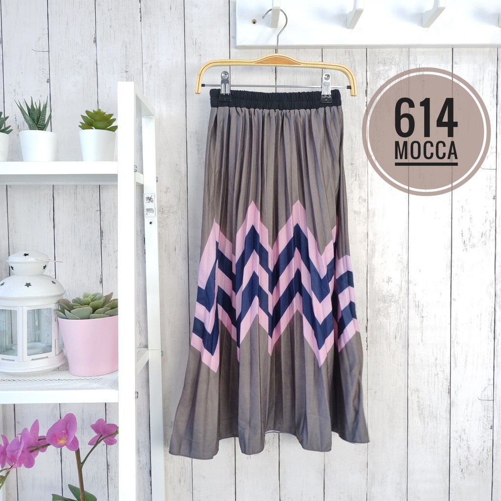 ROK PLISKET ANAK PRINTING 614 PRISKET ANAK PANJANG PLEATED SKIRT FLARE SKIRT MAYUNG FLOWY REMPEL