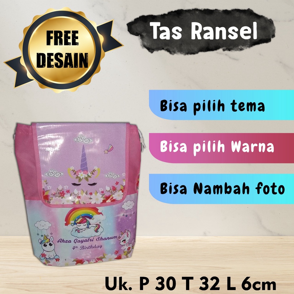 TAS RANSEL ULTAH ANAK/SOUVENIR ULANG TAHUN TAS PUNGGUNG ANAK/GOODIE BAG