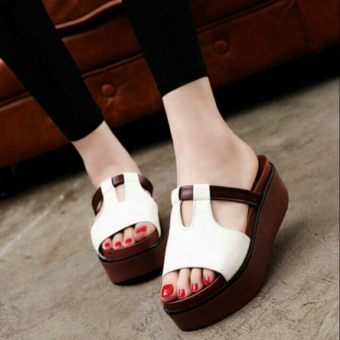 Cafana Sandal Wedges Wanita Aurellia SDW279 Putih Wedges