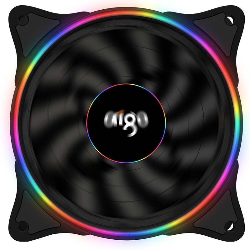 Kipas CPU Fan Cooler Cooling Case Rainbow RGB LED 120mm