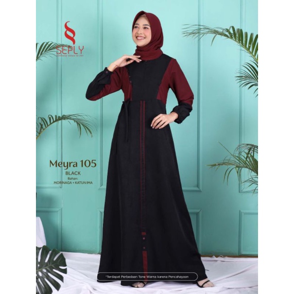 Gamis Premium Meyra 105 Plum by Seply|Gamis Dewasa|Gamis Jumbo 6XL|Gamis Terbaru 2022|Gamis Katun Ad
