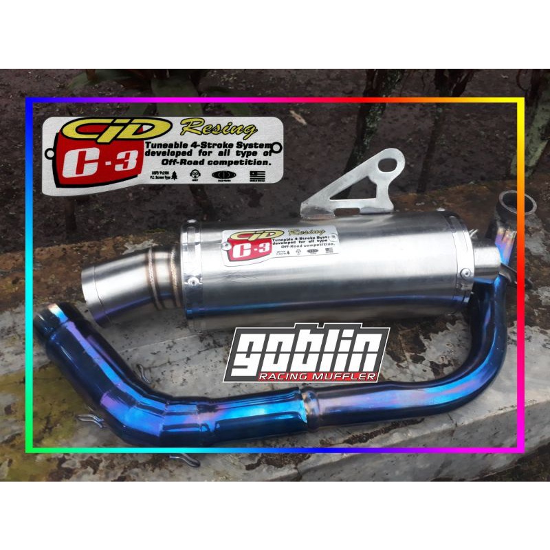 Knalpot Cld C3 Aerox Nmax Beat Vario Pcx mio Dll leheran Bluemoon inlet 38/50 Mm