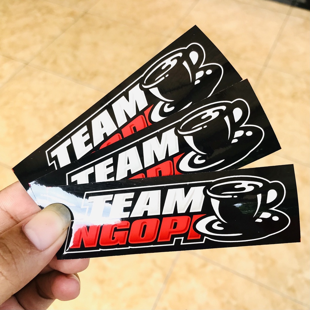 Stiker Motor Racing Anti Air (Bijian) Team Ngopi