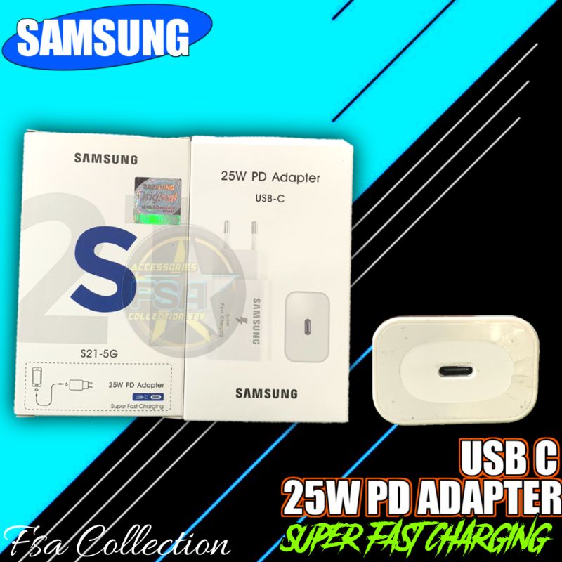 Kepala Charger/Adapter Charger Samsung Usb C Fast Charging 25W A51 A71 A70 A80 NOTE 10 By Samsung