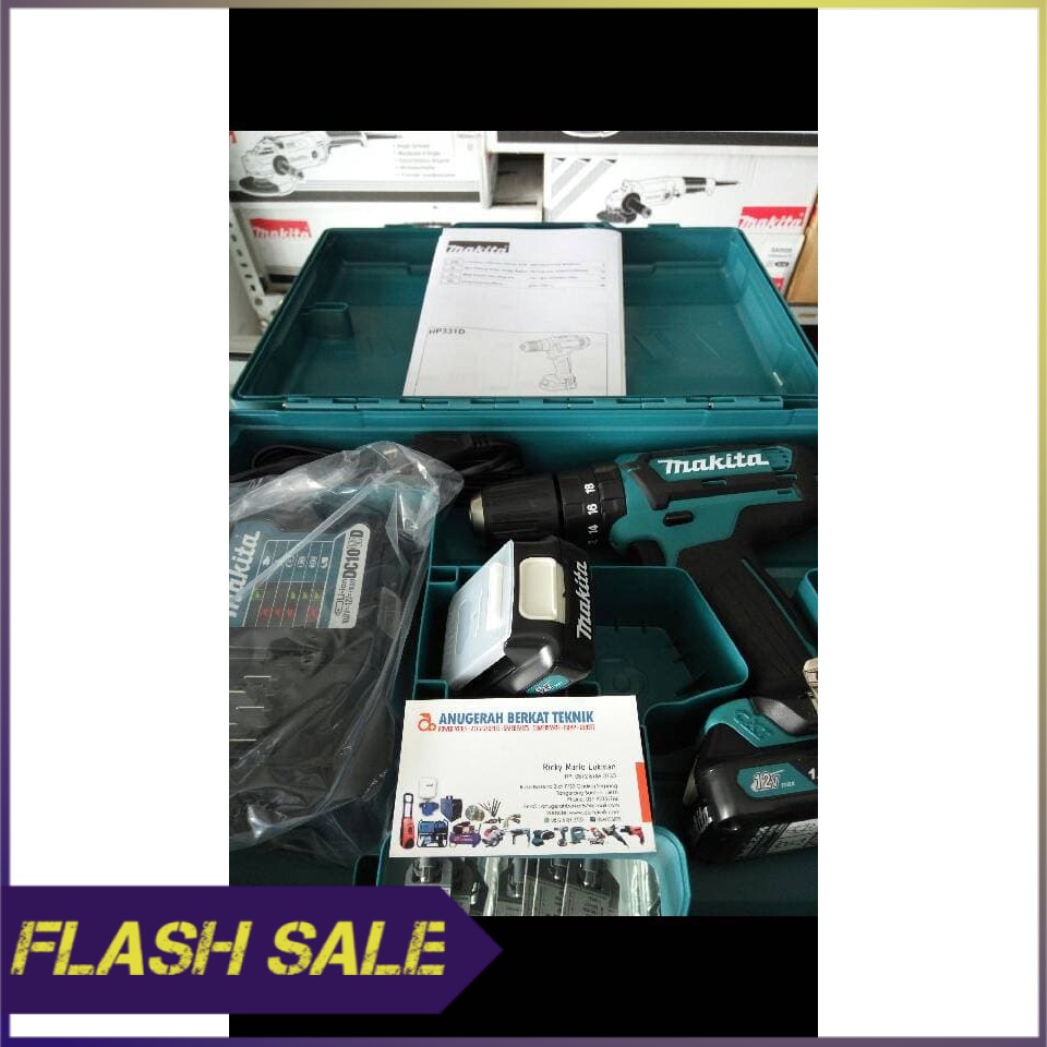 Paket Bor Baterai Makita Multifungsi HP331 Hp 331