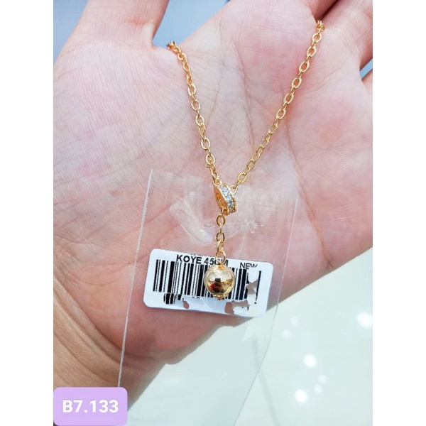 Kalung Koye Wanita Titanium Anti Karat Lapis Emas790421-45MN