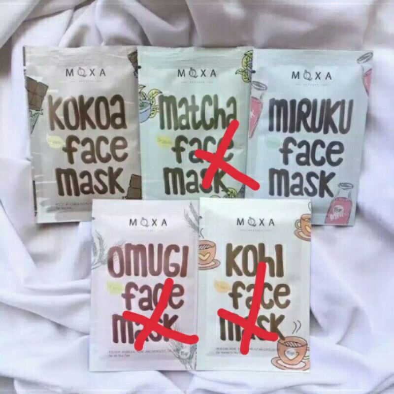 Masker wajah Wash off Mask by MOXA (6pcs Free sheet mask+mangkok masker)