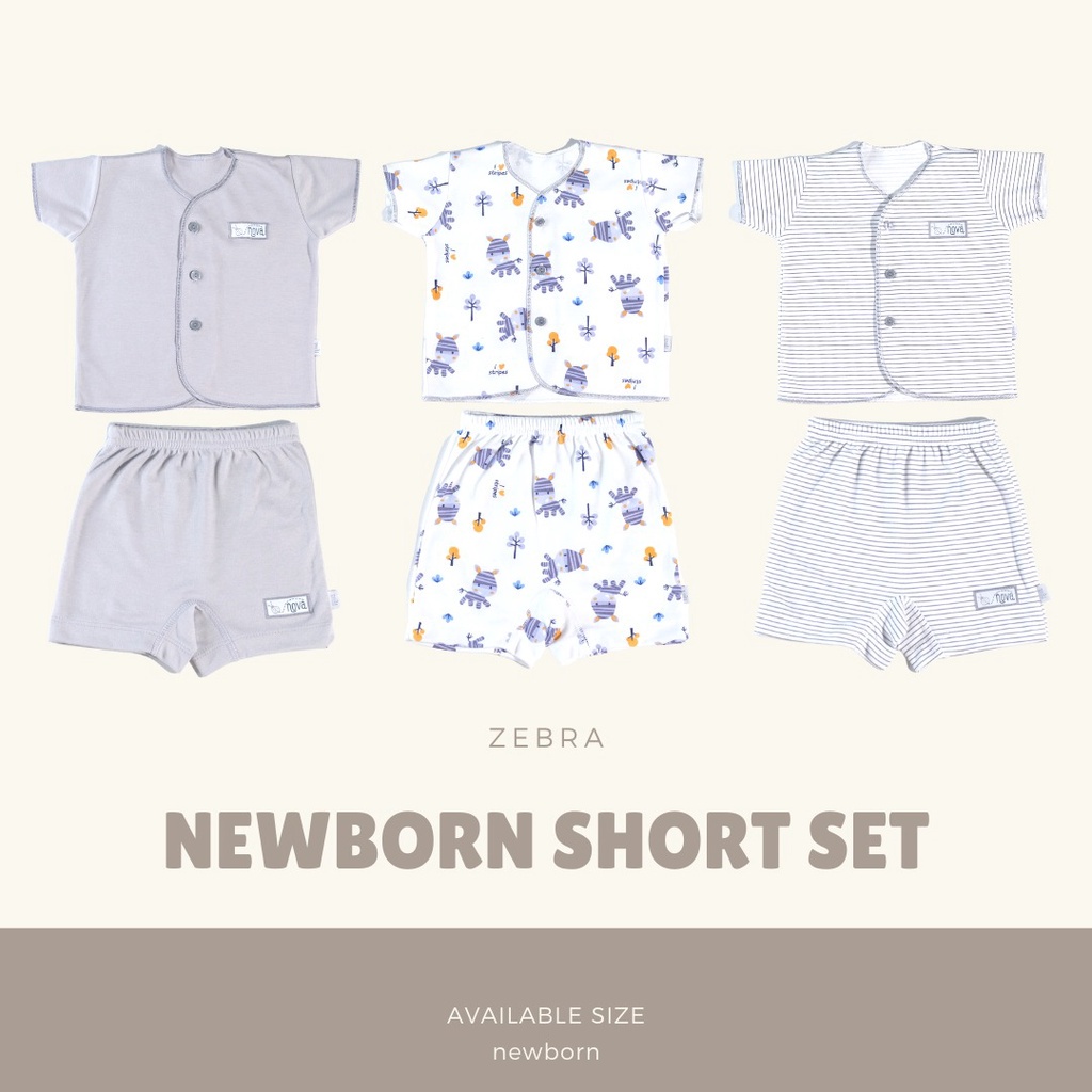 Nova Setelan Baju Pendek dan Celana Pendek  - Nova Baju Bayi Newborn