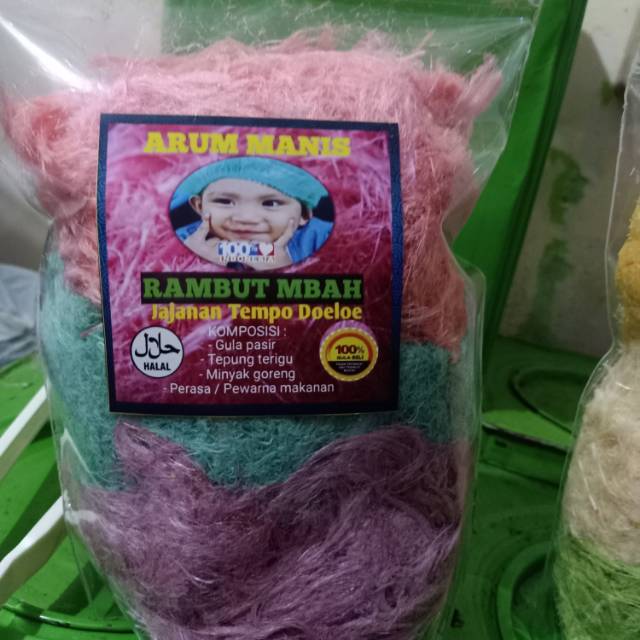 

Arum manis rambut Mbah 500gram pouch