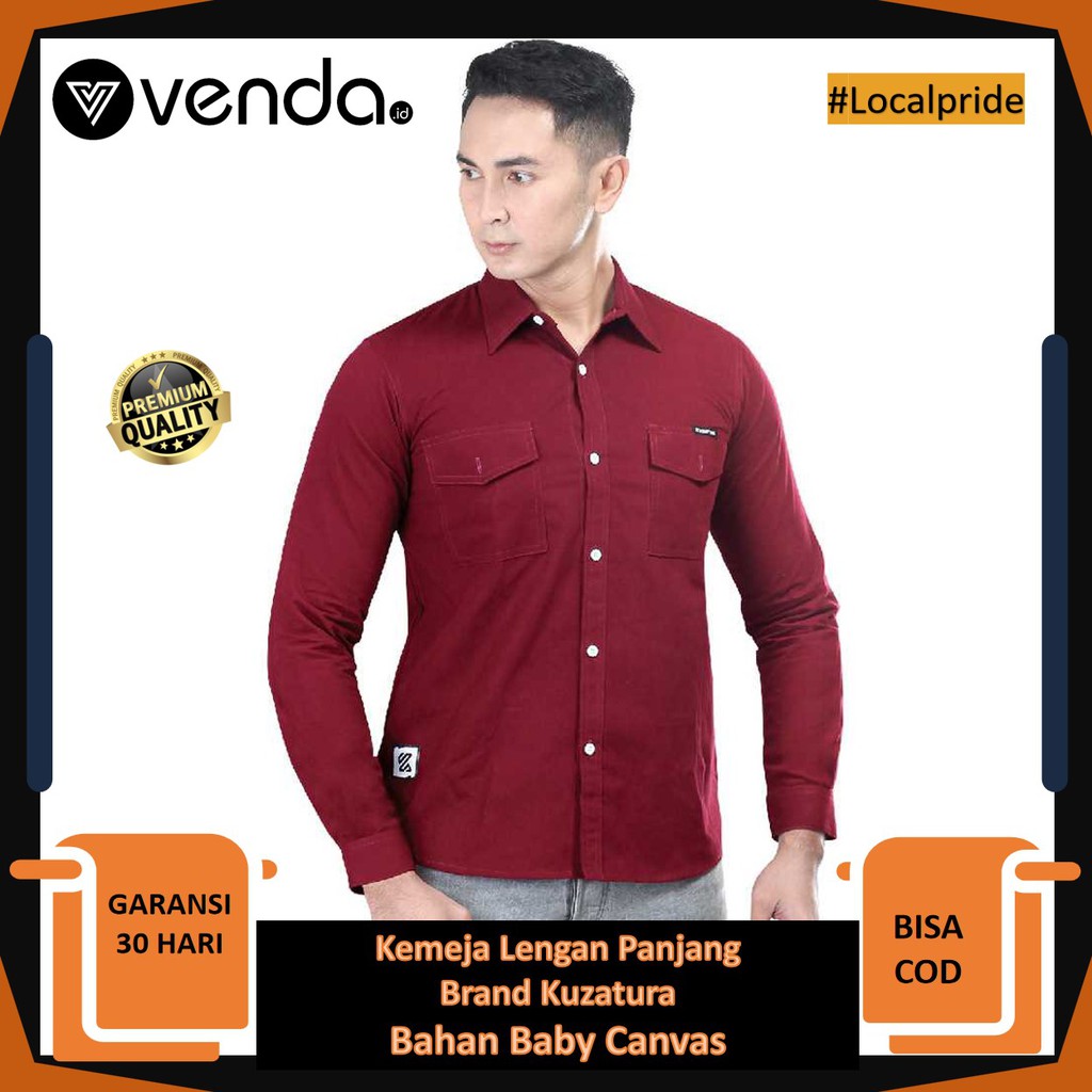 Kemeja Cowok Kemeja Kasual Lengan Panjang Asli Bandung  