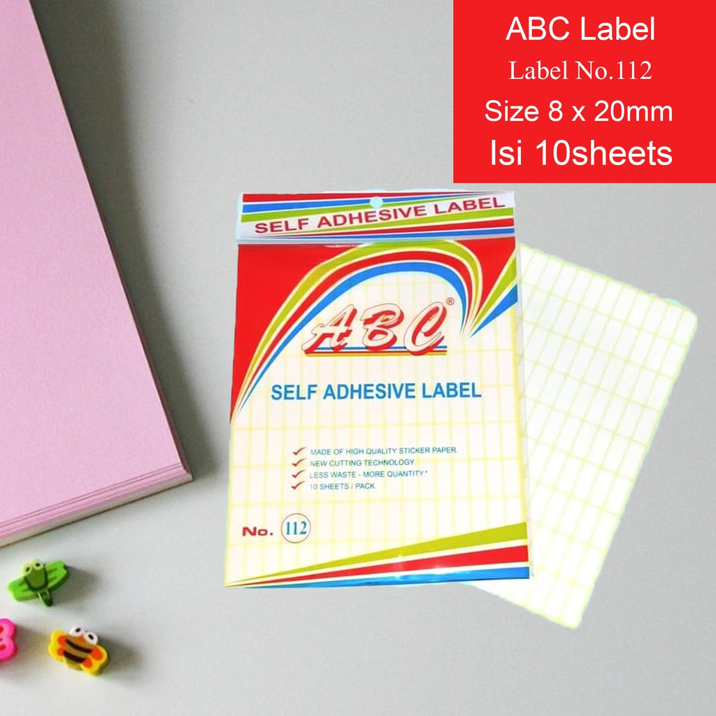 ABC * Label * 8x20mm * 10pack * No.112