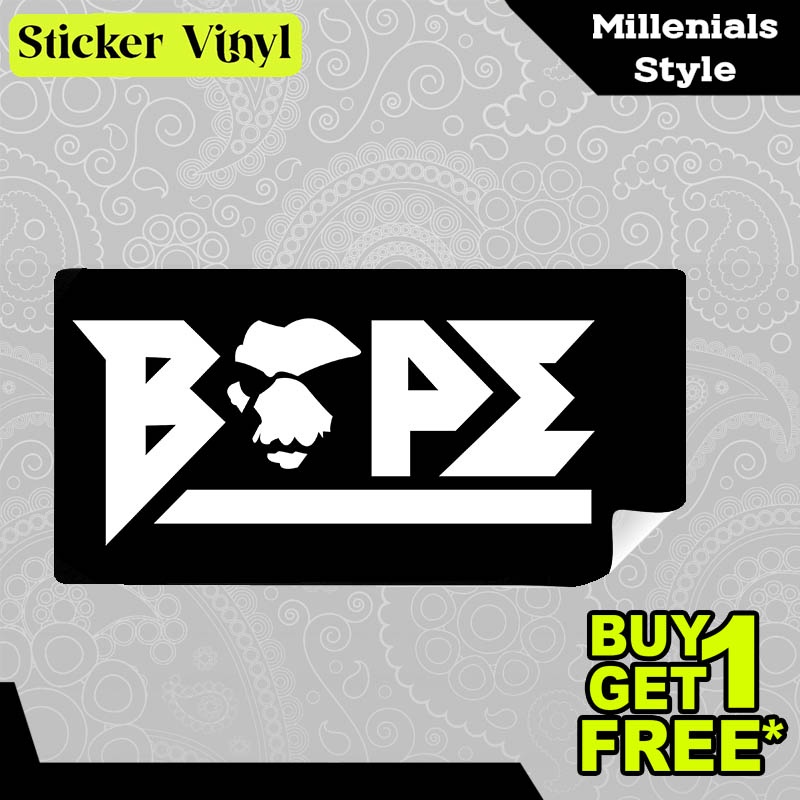 

Stiker Sticker Bape Gambar Unik Desain Keren dan Kekinian Aesthetic Bahan Vinyl Satuan Anti Air