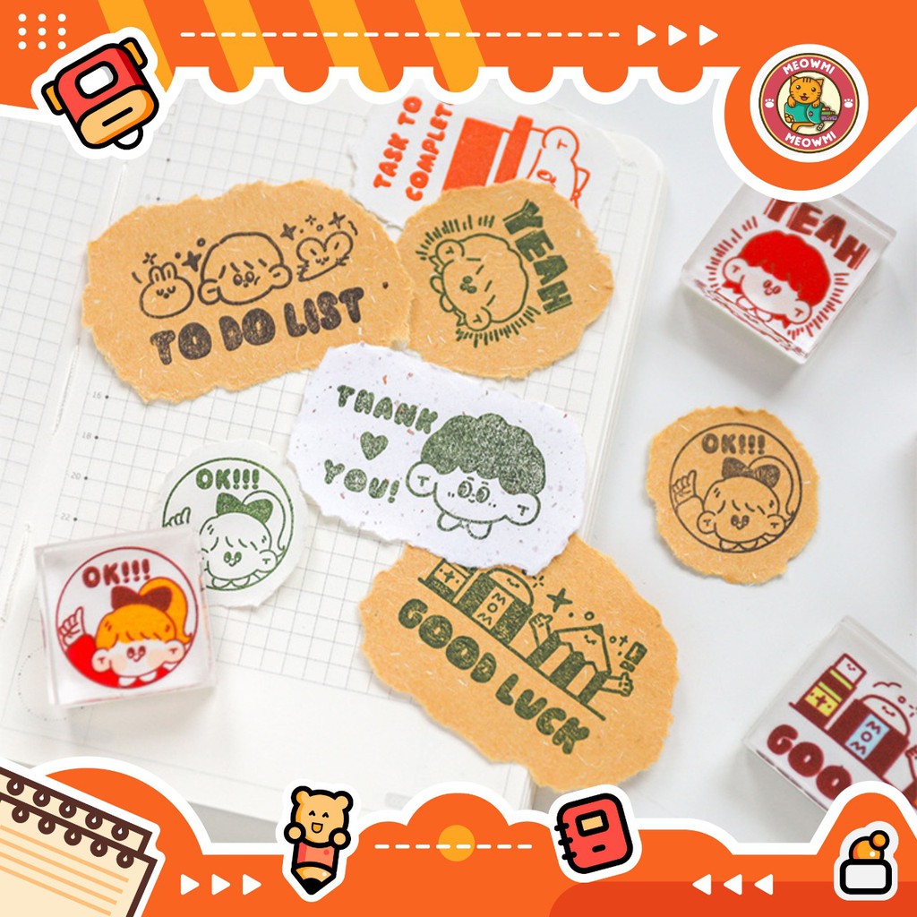 

Stempel Motif Cute Stamp Akrilik Happy Lotto DT0008