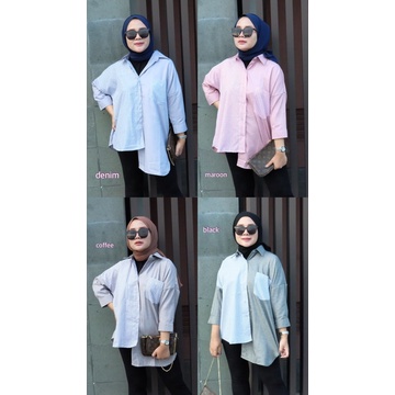 MADINA TOP OVERSIZE // KEMEJA ASIMETRIS