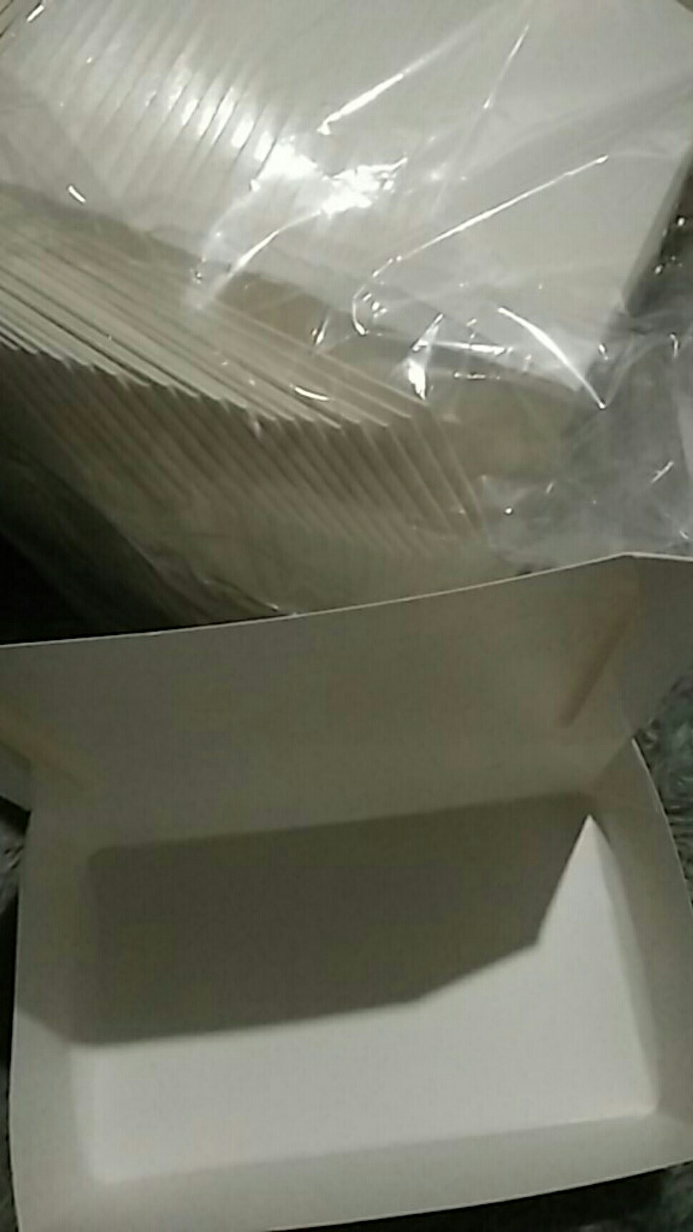 Paper Lunch Box / Kotak Makan Kertas Solapak Ukuran M - 18x10x5 Cm