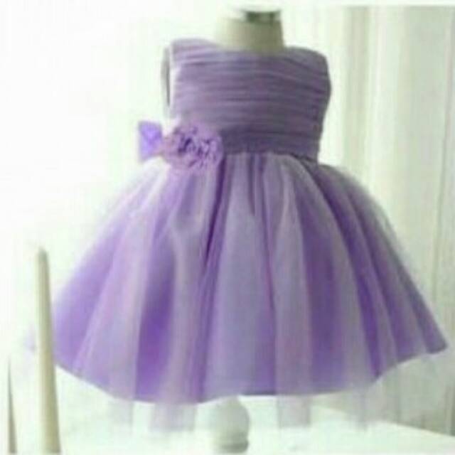 Dress/Gaun Pesta Ungu Pakaian Anak Perempuan/Cewek