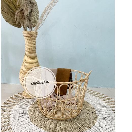 Laundry bag aesthetic/snidad ikea/keranjang baju ikea/keranjang serbaguna murah lucu/keranjang rotan
