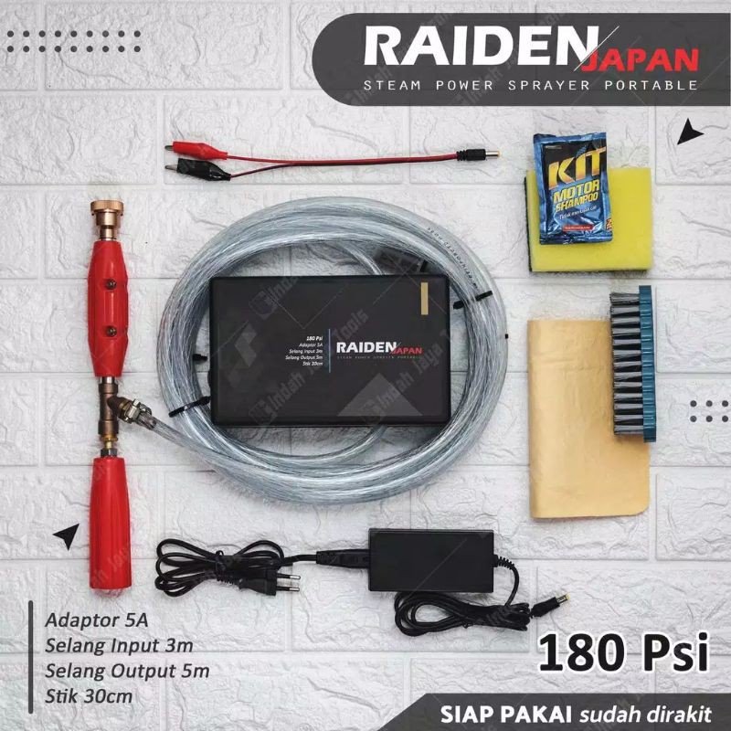 SCBR Mesin Cuci Motor Mini Portable RAIDEN JAPAN - Alat Cuci AC Steam Power