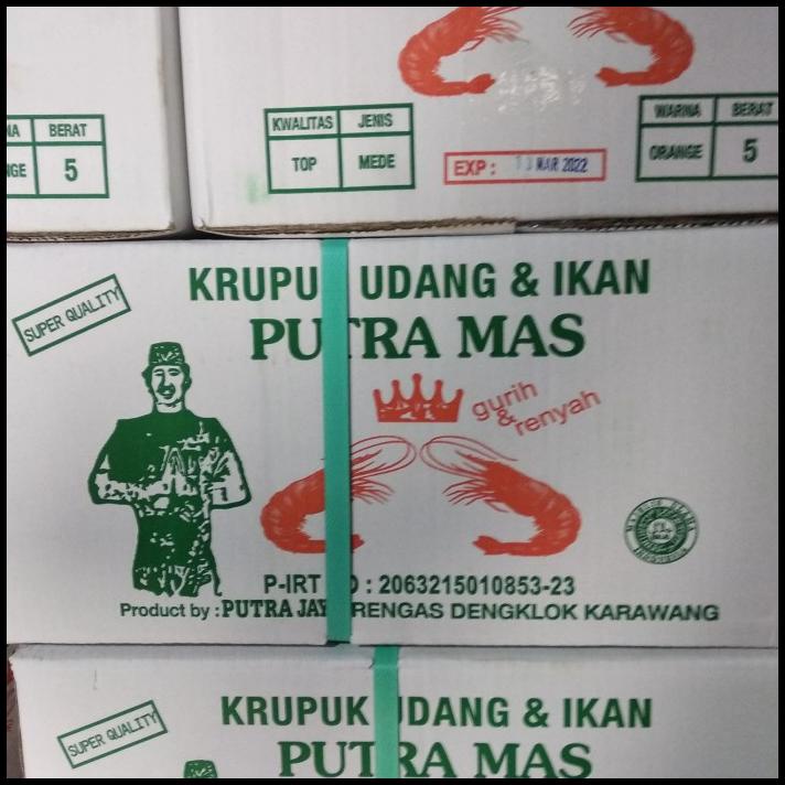 

Krupuk / Kerupuk Udang Putra Mas 5 Kg Jenis Mede 1 Dus Karton