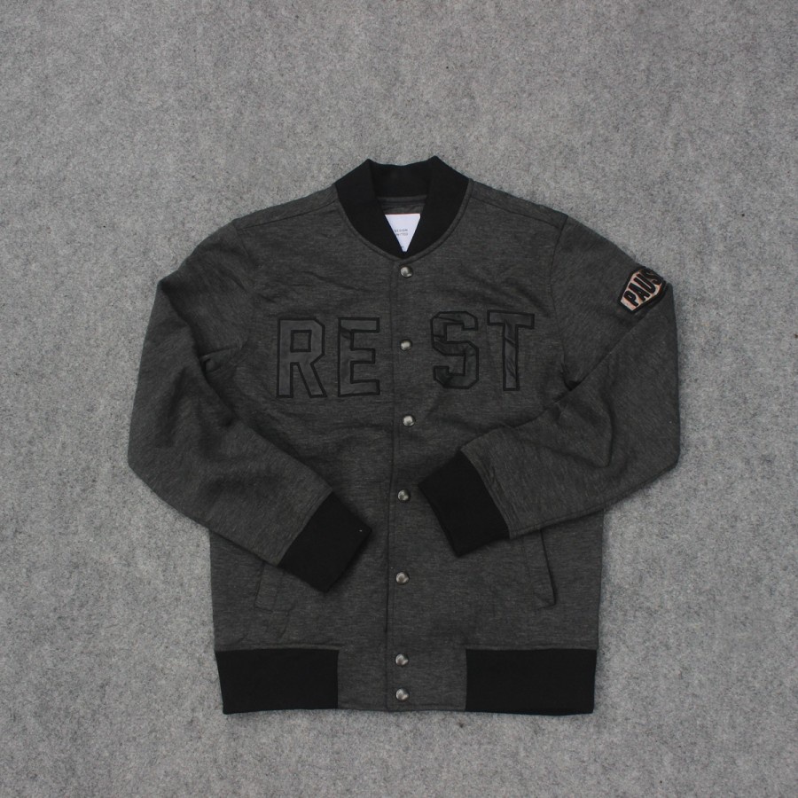 Jaket Varsity Design United Dark Grey Second Original