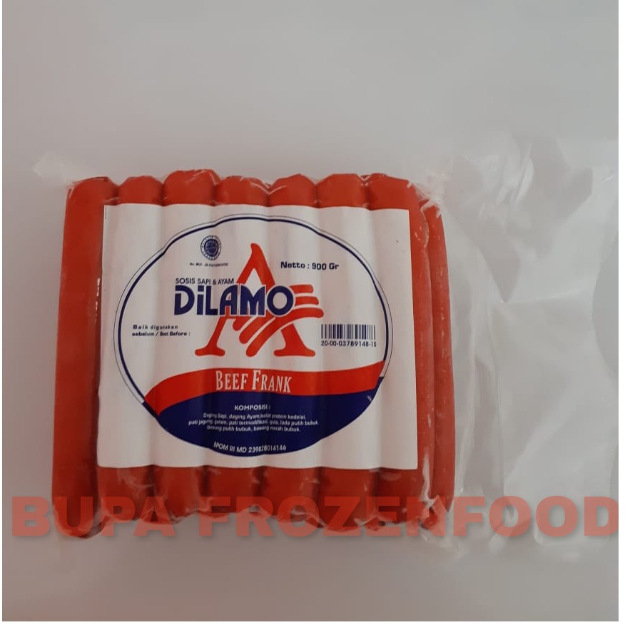 

DILAMO SOSIS BEEF FRANK 900 GRAM - BUPA FROZENFOOD