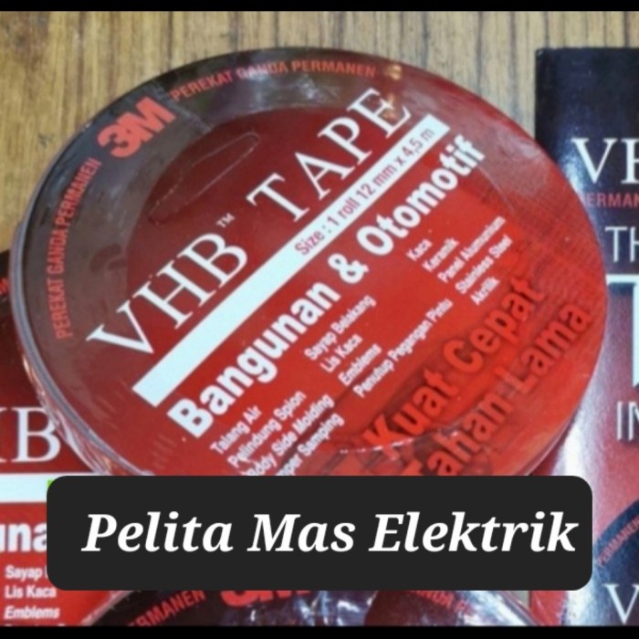 

Wow Double Tape 3M Vhb Merah-Perekat Original 3M 24Mm X 4,5Mtr - 12Mmx4,5M Hemat