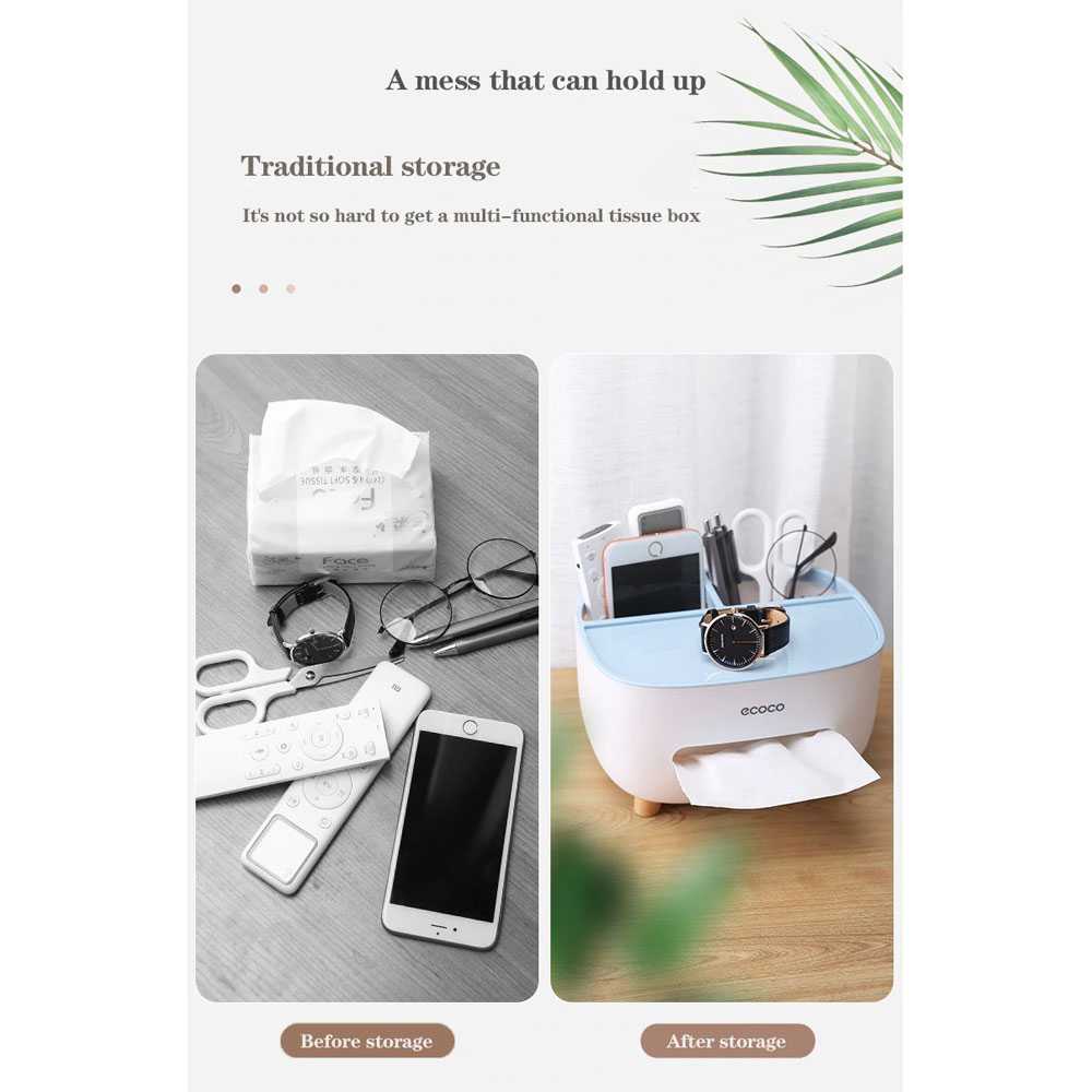 Desktop Tissue Box Anti Skid - Kotak Tempat tissue meja office desk organizer anti selip