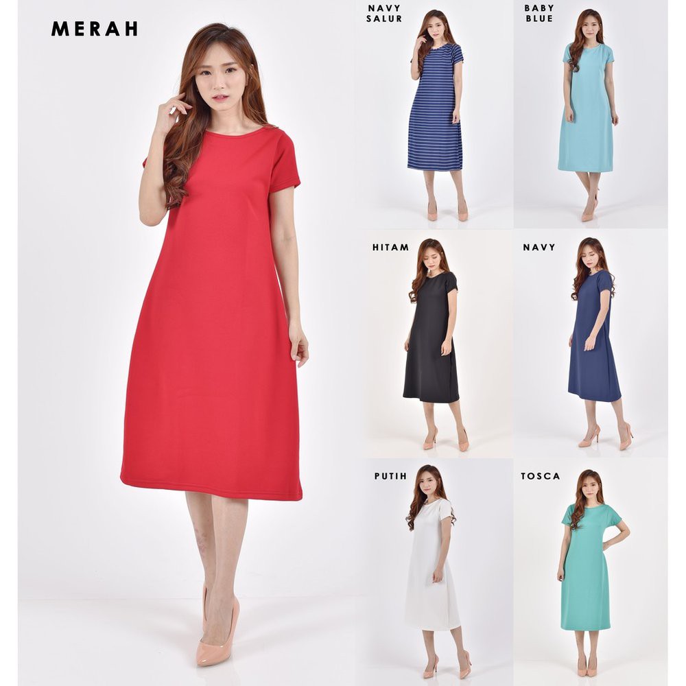 KAOS WANITA - DRESS WANITA - BAJU KAOS DRESS - DRESS KAOS - DRESS CASUAL - DRESS CEWEK - BAJU DRESS