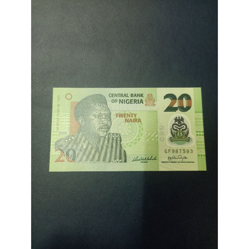 NIGERIA 20 NAIRA POLIMER UANG ASING GRESS UNC