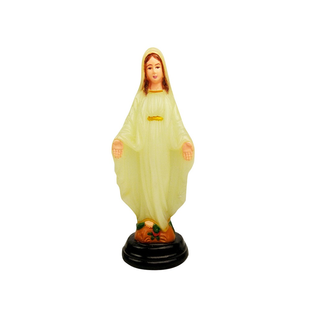 Patung Rohani Ave Maria Tangan Terbuka 15 cm Bunda Yesus Kristus Resin Fosfos Glow in The Dark
