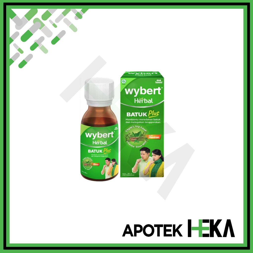 Wybert Herbal Batuk Plus Madu Botol 60 ml Obat Batuk Sirup Tenggorokan (SEMARANG)