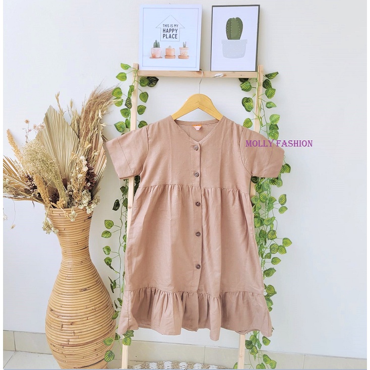 DRESS IYONA/DRESS LINEN ANAK/DRESS ANAK