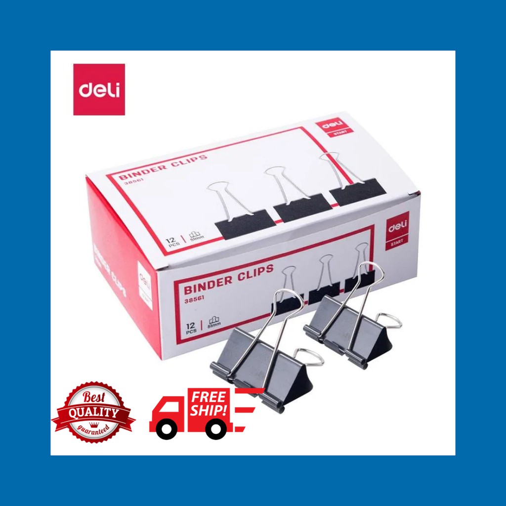 

BINDER CLIP DELI NO. 260 38561 51MM (ISI 12PC)