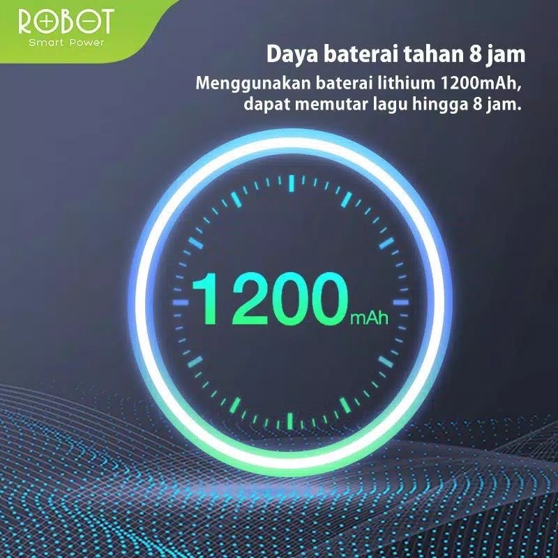ROBOT Speaker Bluetooth RB150 Stereo LED Display Alarm Clock With FM Radio Garansi Original Resmi-8