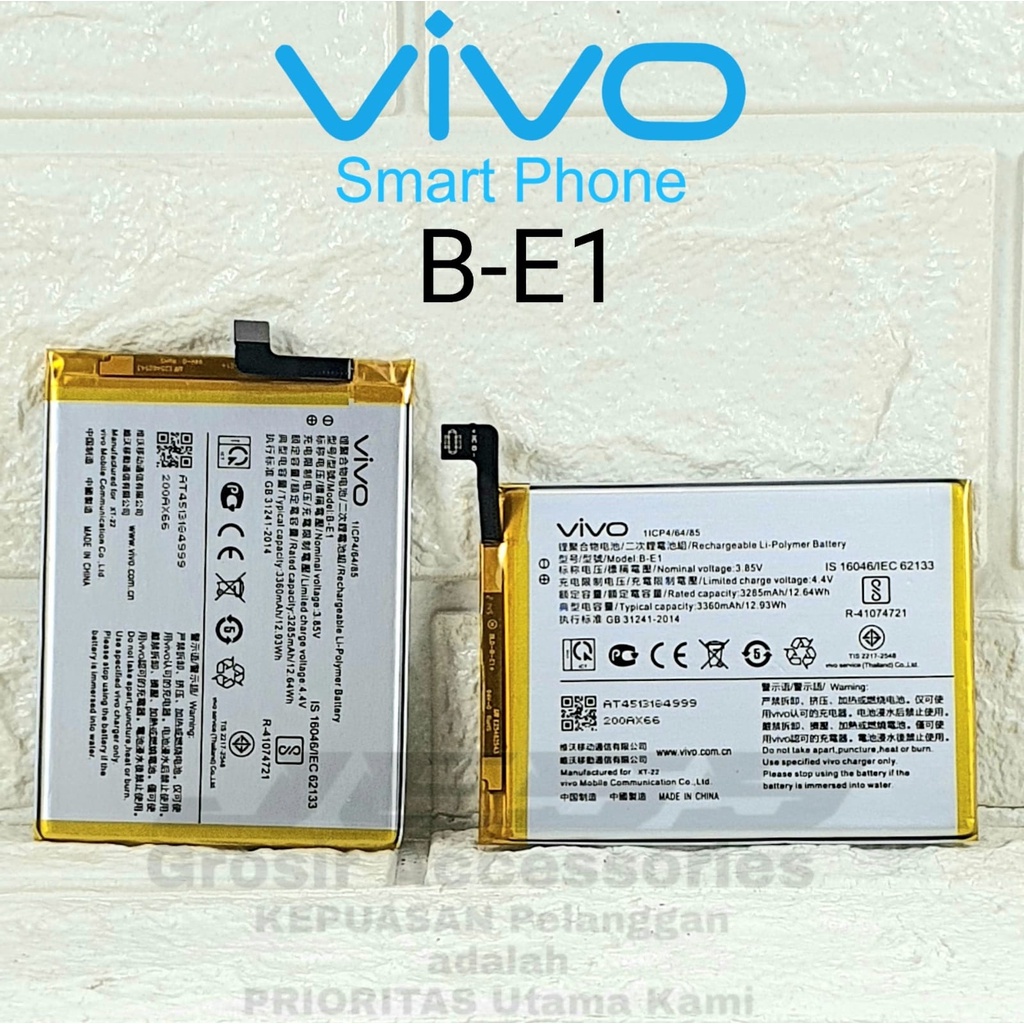 Baterai Original VIVO Kode Battery HP VIVO B-E1 BE1 For Type Batre Handphone Battery Vivo Y71 Vivo Y71i VIVO Y71 i Vivo 1724 Vivo 1801 Vivo 1801i