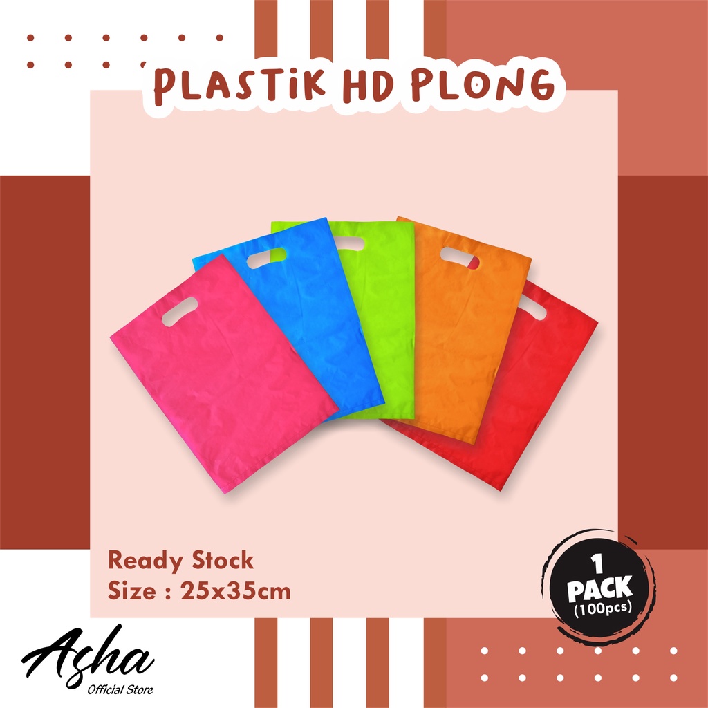 [100 PCS] PLASTIK HD PLONG - PLASTIK PACKING - PLASTIK OLSHOP KRESEK OLSHOP 25x35