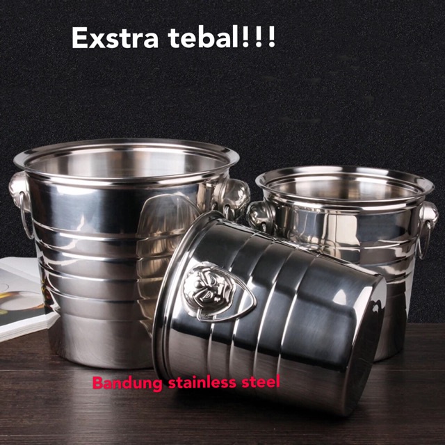 ice bucket 7.0 L ember es batu wine bucket stainless steel tebal