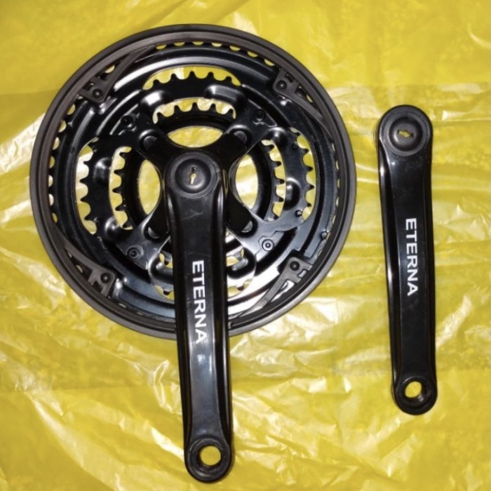 Crank Sepeda MTB 3 susun 28, 38, 48 ETERNA/ Turanza