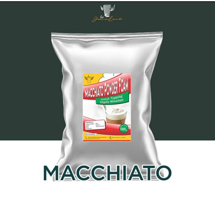 

TOPPING MACHIATO FOAM POWDER TERLARIS 1KG PALING MURAH