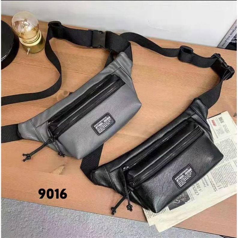 Tas pinggang kulit Tas waitsbag kulit import