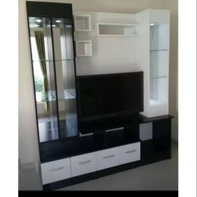 Liswar tv minimalis hitam putih