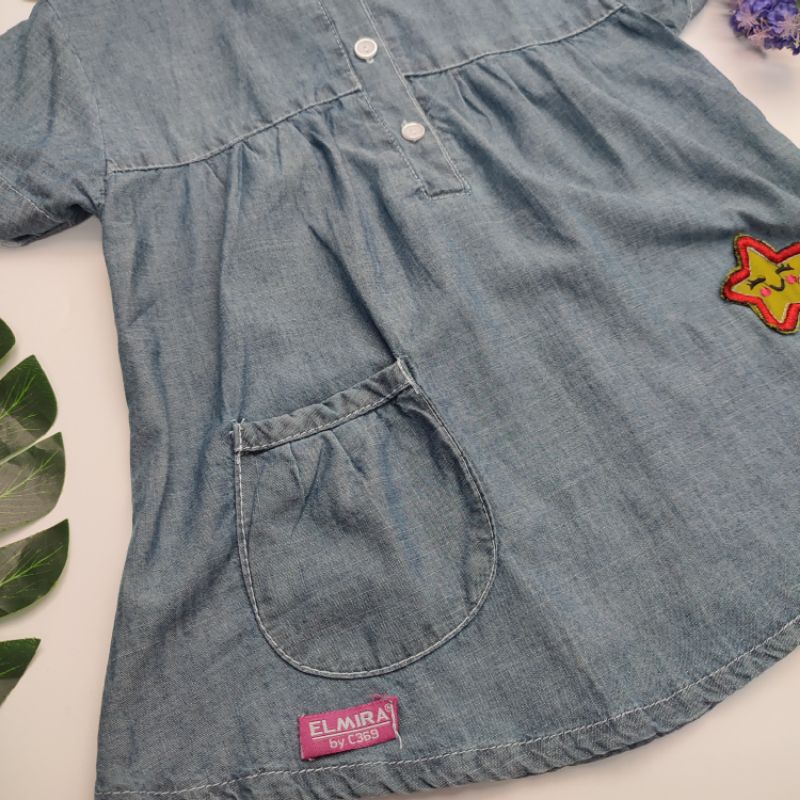 Dress Anak Perempuan / Dres Anak Perempuan / Dress Jeans Anak EMILY By Laurakids1-6 Tahun