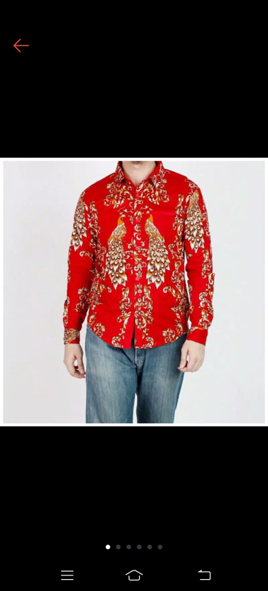 Kemeja Batik Lengan Panjang Bahan Katun Stretch Slim Fit, 021p Nn#