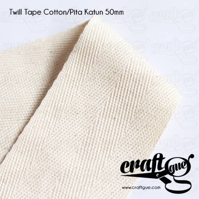 Twill Tape Cotton/Pita Katun/Tali Tas Katun Tipis (Meter-an)