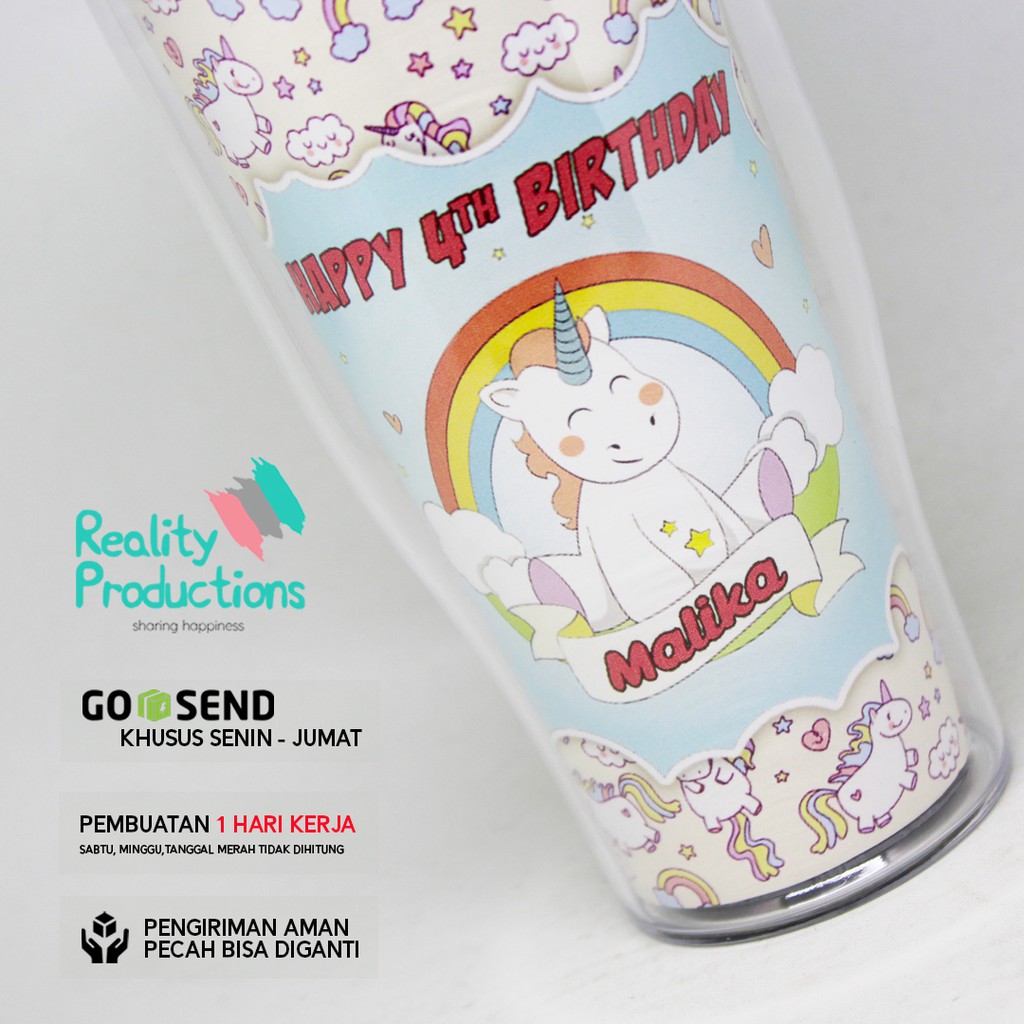 Exmoor Tumbler Unicorn Lucu untuk Kado Ulang Tahun Anak