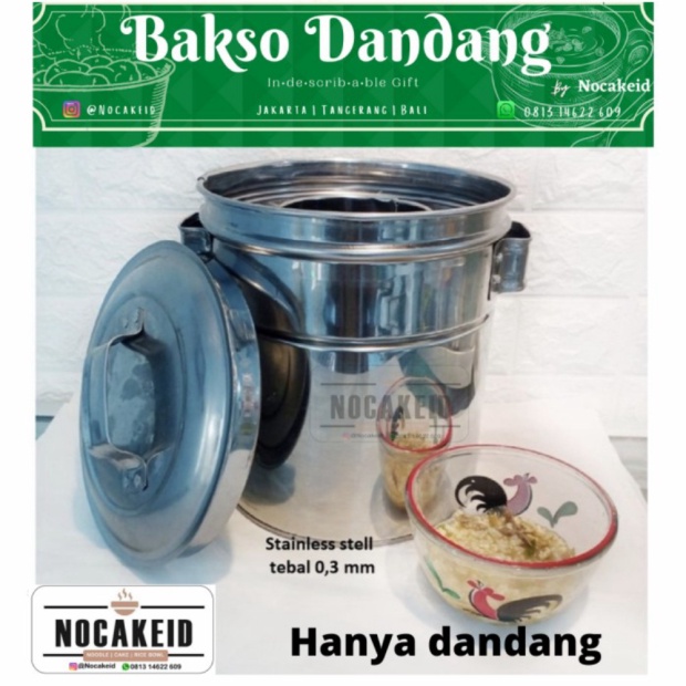 Unik dandang bakso mini stainless dandang bakso panci bakso Berkualitas