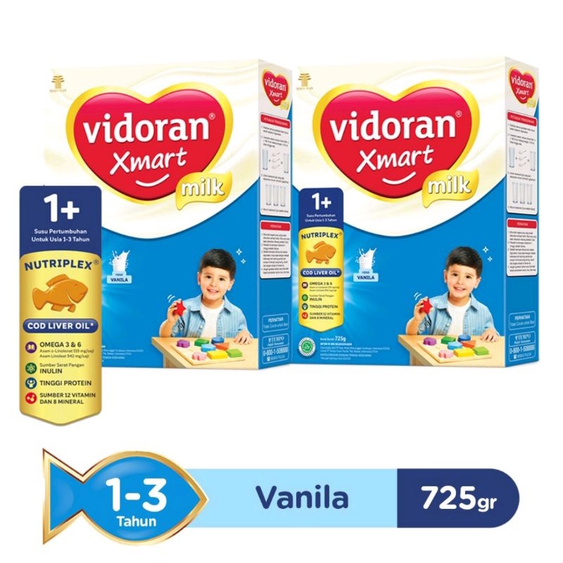 Vidoran Xmart 1+ Madu/Vanila 725g