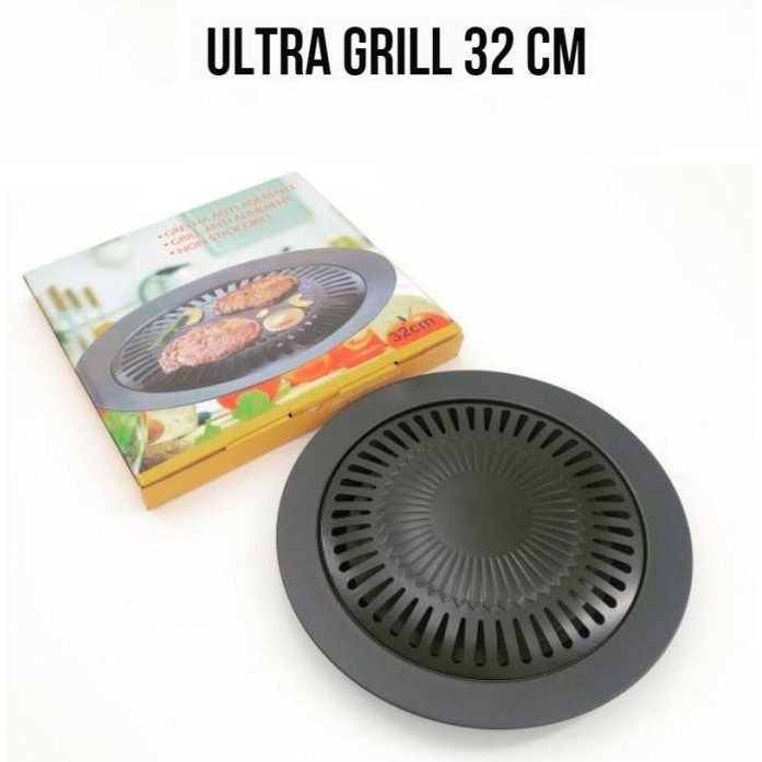 Panggangan GRILL PAN ANTI LENGKET 32CM / BBQ PAN / KOREAN BBQ - ULTRA GRILL