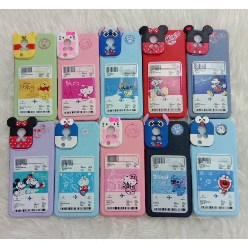 CASE DISNEY INTIP CARD SLOT FOR HP OPPO REALME VIVO XIAOMI REDMI SAMSUNG